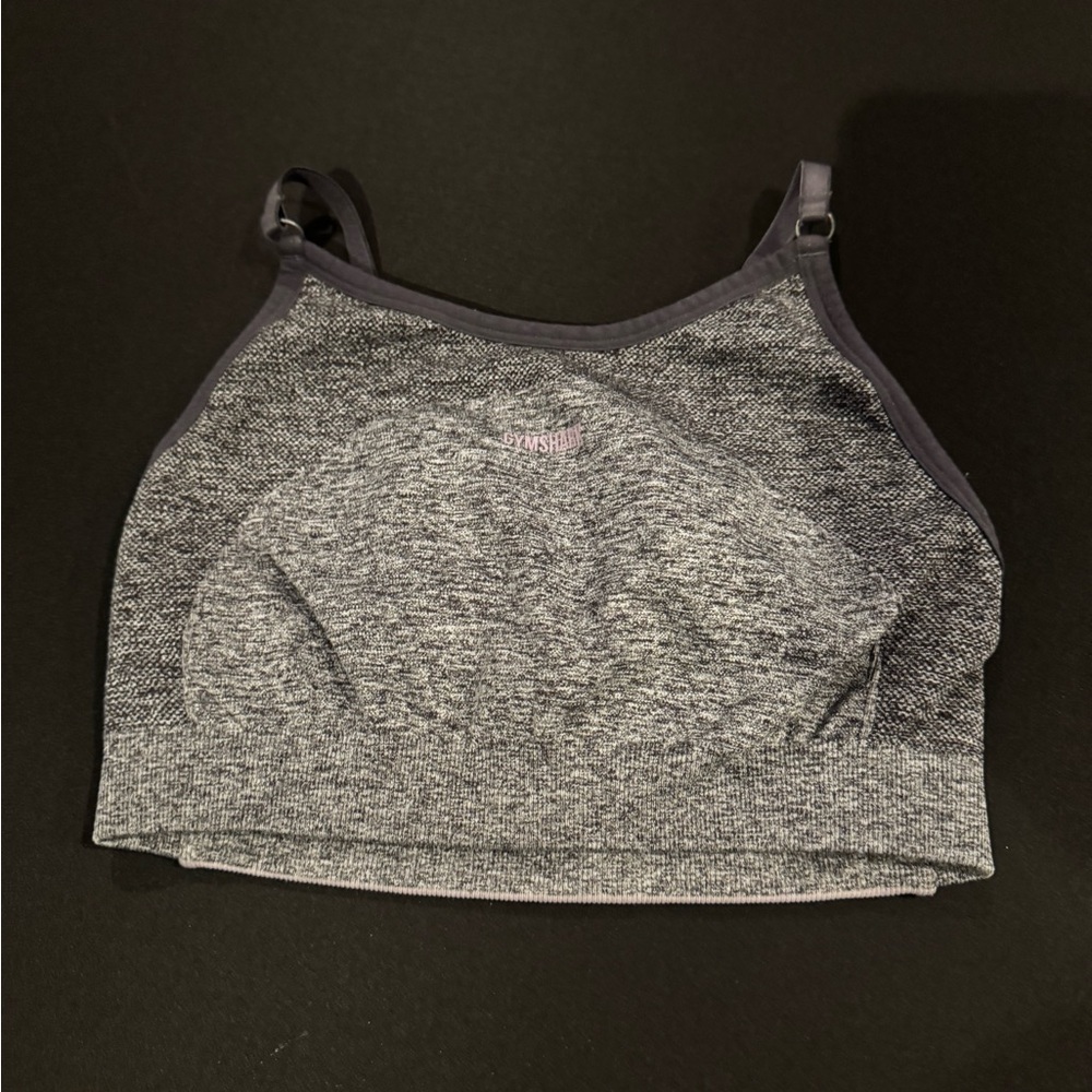 Gymshark Flex Seamless Set XS Charcoal Grey High Waist Leggings & Sports Bra - Picture 4 of 5